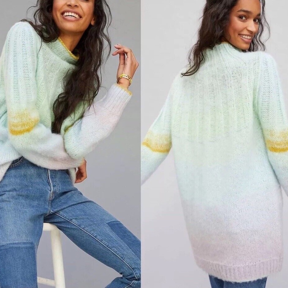 Anthropologie Perri Tunic So Soft Sweater Ombré SzXXL
